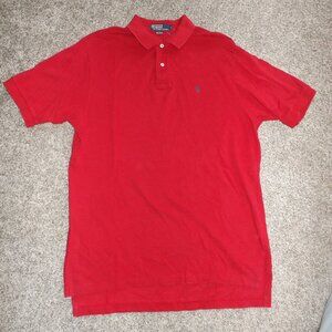 men's POLO by Ralph Lauren red polo shirt size XL